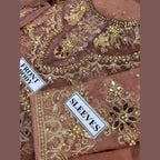 Unstitched Suit, Net Wedding Frock Maxi & Luxury Heavy Embroidery, Sequins Mirror Work