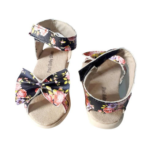 Sandals, Black Flower & Stylish, for Baby Girls'