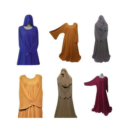 Abaya, Chiffon, with Double Layer Maxi Style for Women & Girl