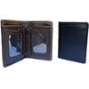 Wallet, Premium Leather Bifold Hybrid with Dedicated Card Slots & Clear ID Window