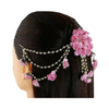Hair Floral Accessories, Pink Bridal Artificial Flowers, for Wedding & Parties