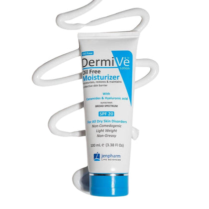 Dermive Oil Free Moisturizer, Non-Greasy, Calming & UV Protection, for Oily Skin
