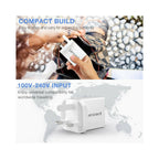 Lencent UK USB Wall Charger, 3 Port 5V/2.4A, Multi-Port