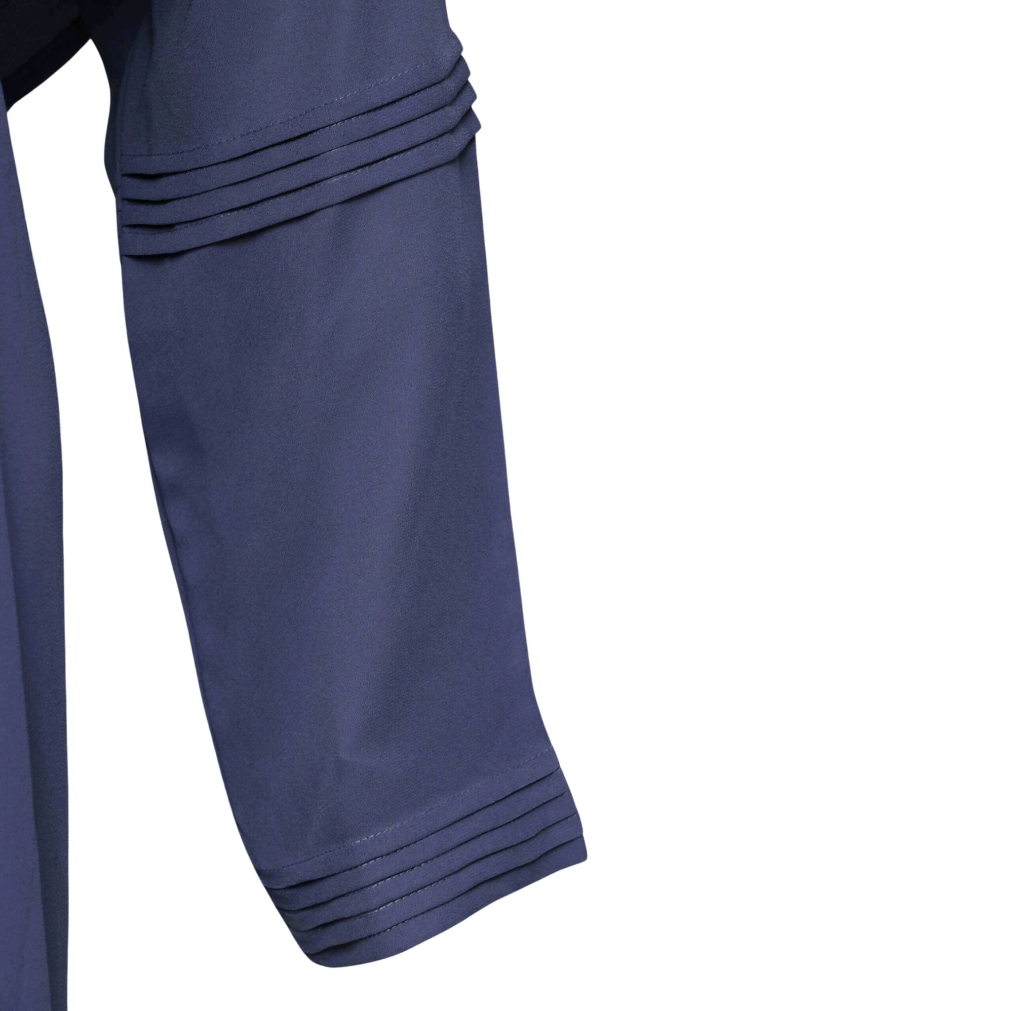 Abaya, Korean Georgette Ensemble with Pleating Details & Contrast Piping, for Women