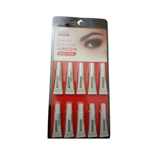 Eyelash Glue, Loox Eyelash Glue, Dark Tone, 10 Tubes, Korean Crafted