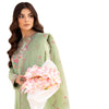 3 Piece Suit, Green Breathable Elegance in Fine Lawn & Cambric Cotton