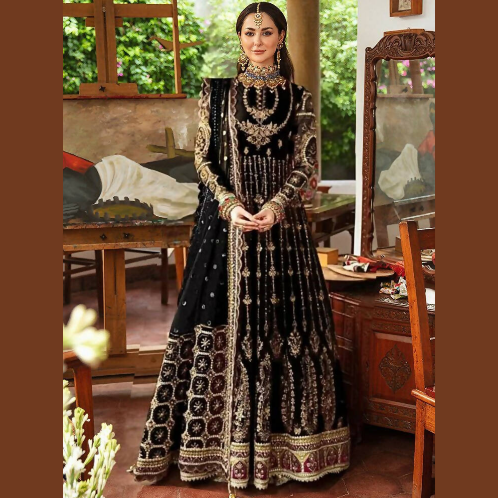 Unstitched Suit, Handcrafted Embroidered Net Collection by Afrozeh, for Ladies