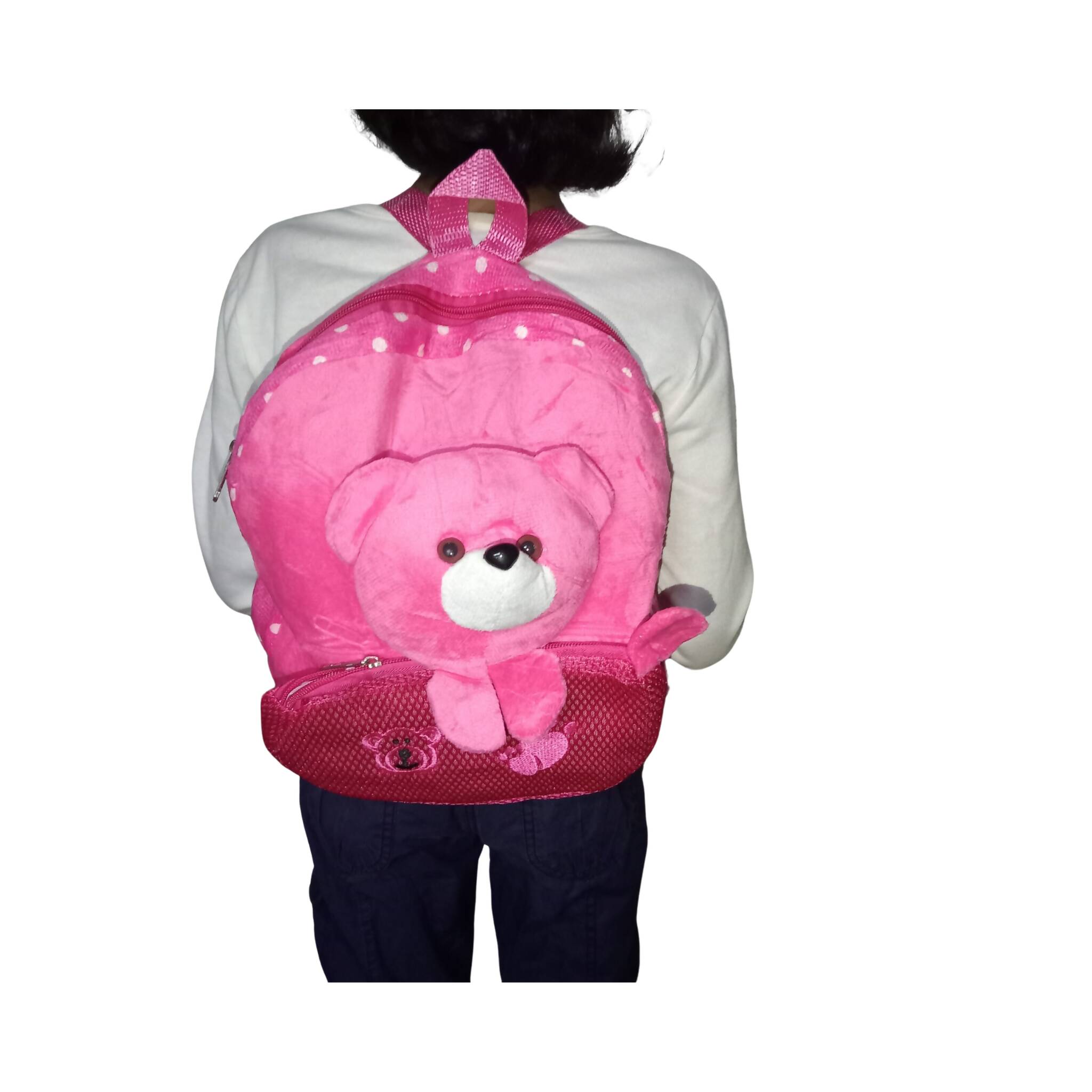 Backpack, Cute Cartoon Kindergarten Pink with Plush Toy, for Girls'