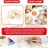 Wooden Drawing Stencils Kit, 12 inner +12 Outer, With Puzzle