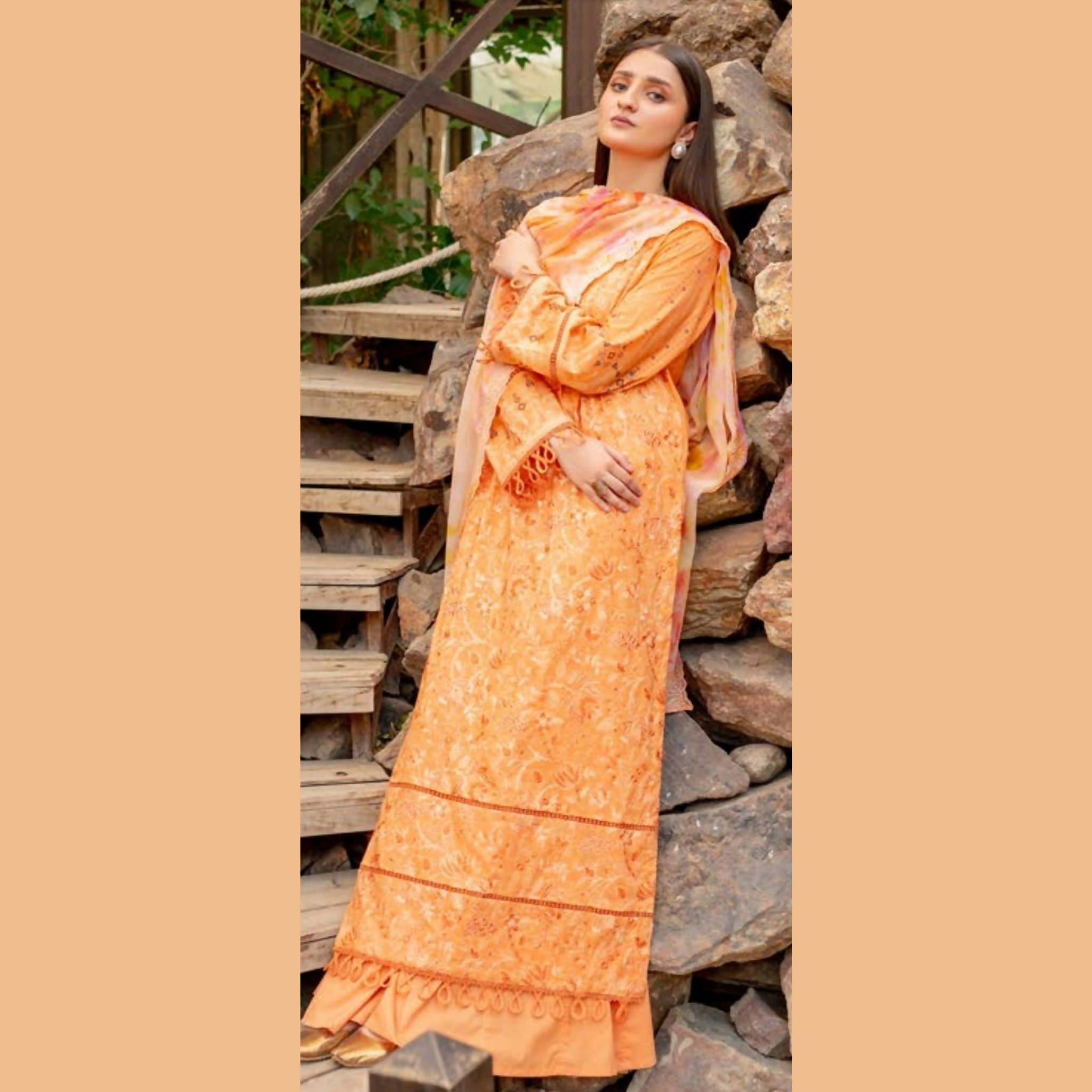 Unstitched Suit, Embroidered Gullgee, Exquisite Elegance & Luxury, for Ladies