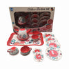 Floral Metal Tea Set, Elevate Child's Play with an Elegant Kitchen Game