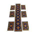 Table Runner Set, andmade Ari Work with 6 Table Mats - Elegant Patchwork Design