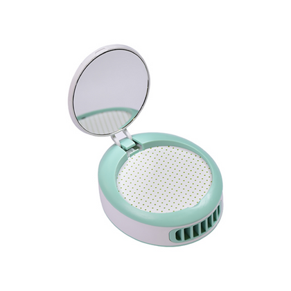 Makeup Mirror Fan, Portable with Wire, for Quick Drying Nail Polish & Eyelash Glue