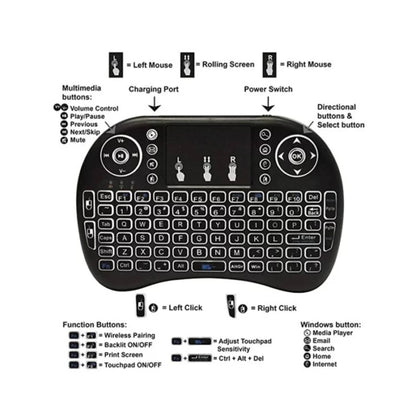 Keyboard, Wireless with Integrated Touchpad, for Seamless Control
