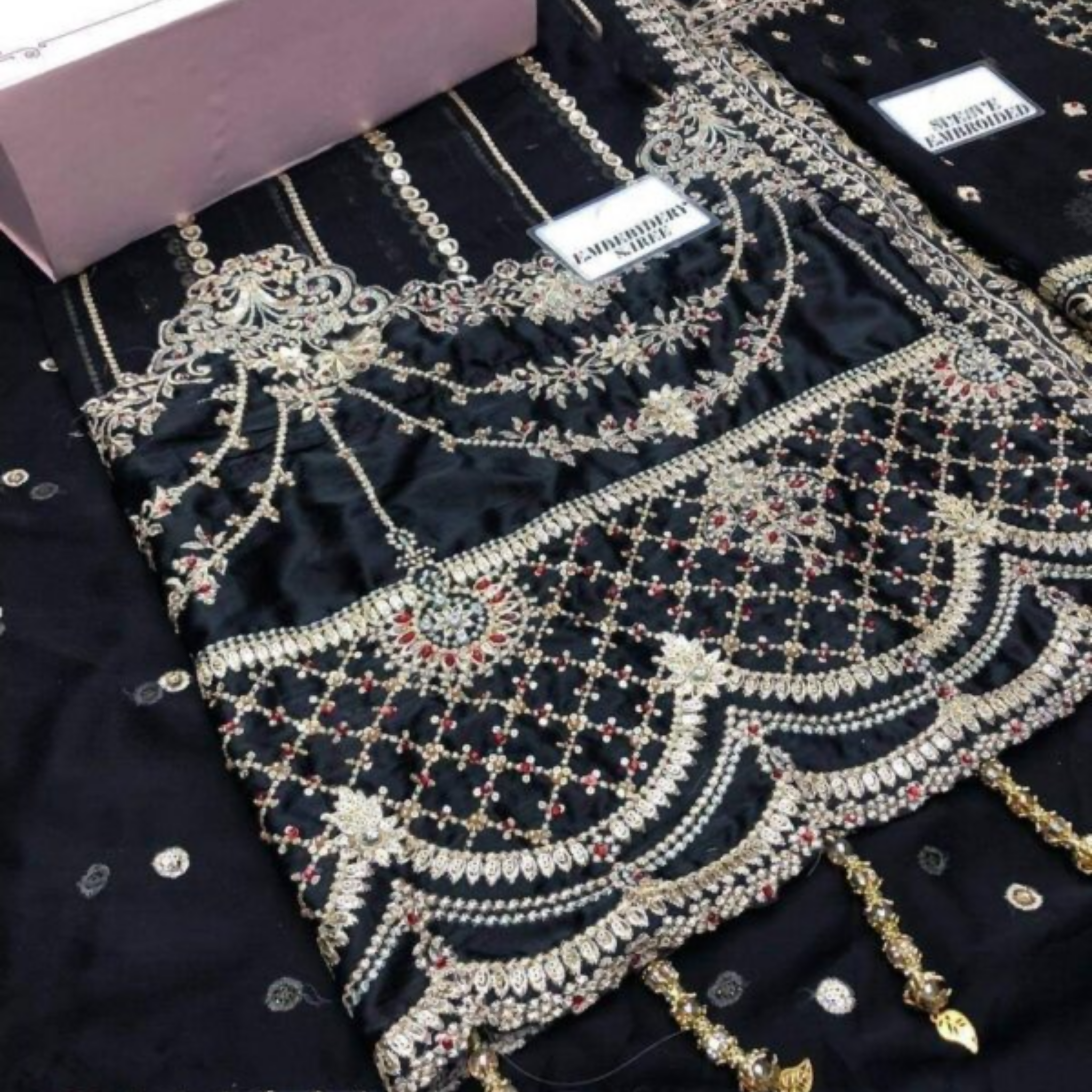 Wedding Saree, Opulent Designer & Luxury in Pure Chiffon, for Ladies