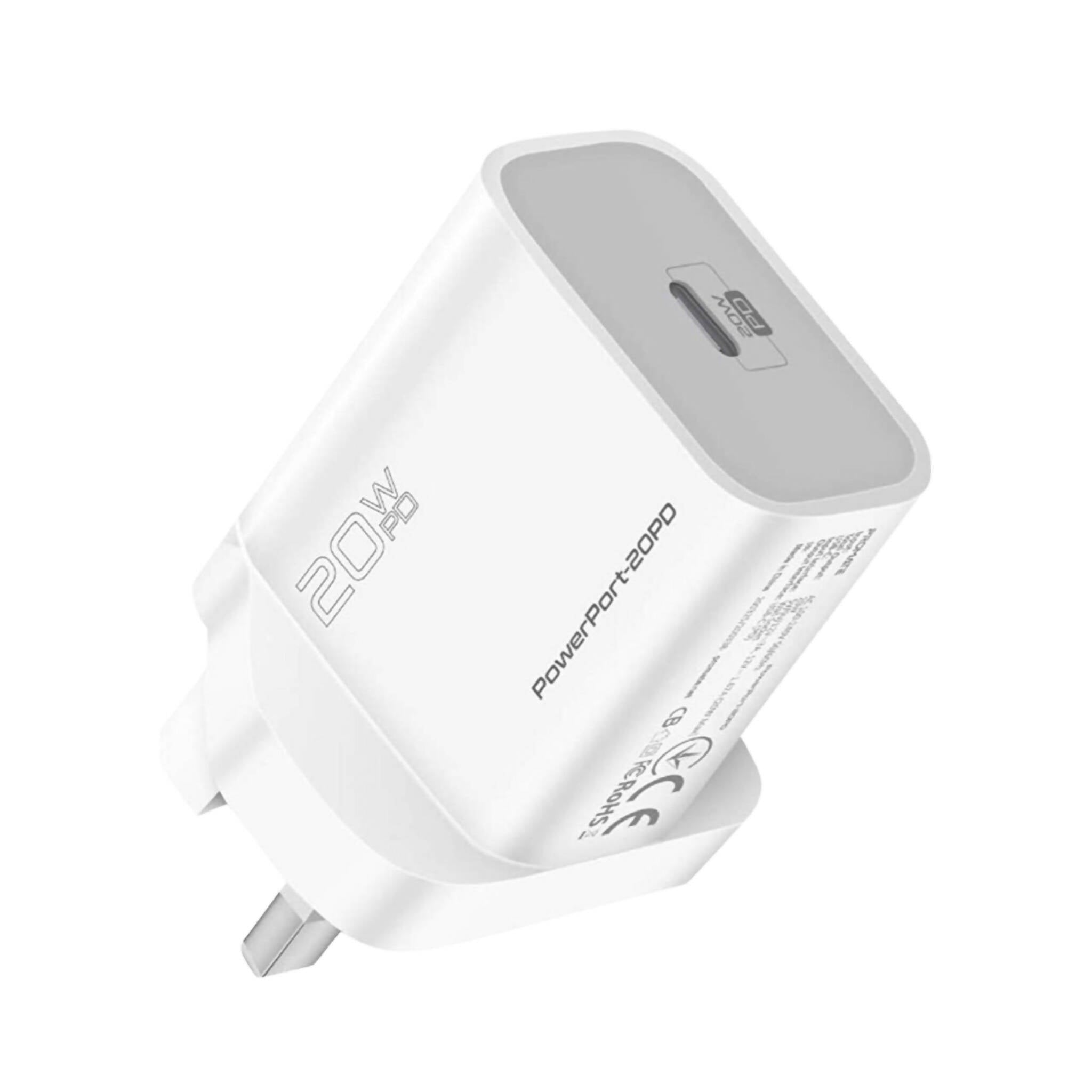 USB-C Charger: 20W, Type-C Wall Adapter with Power Delivery