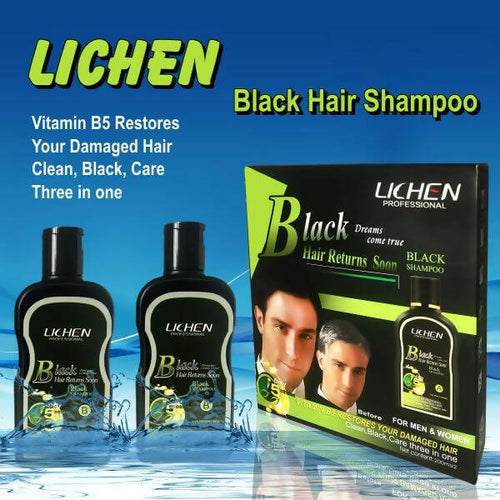Lichen Black Hair Color Shampoo