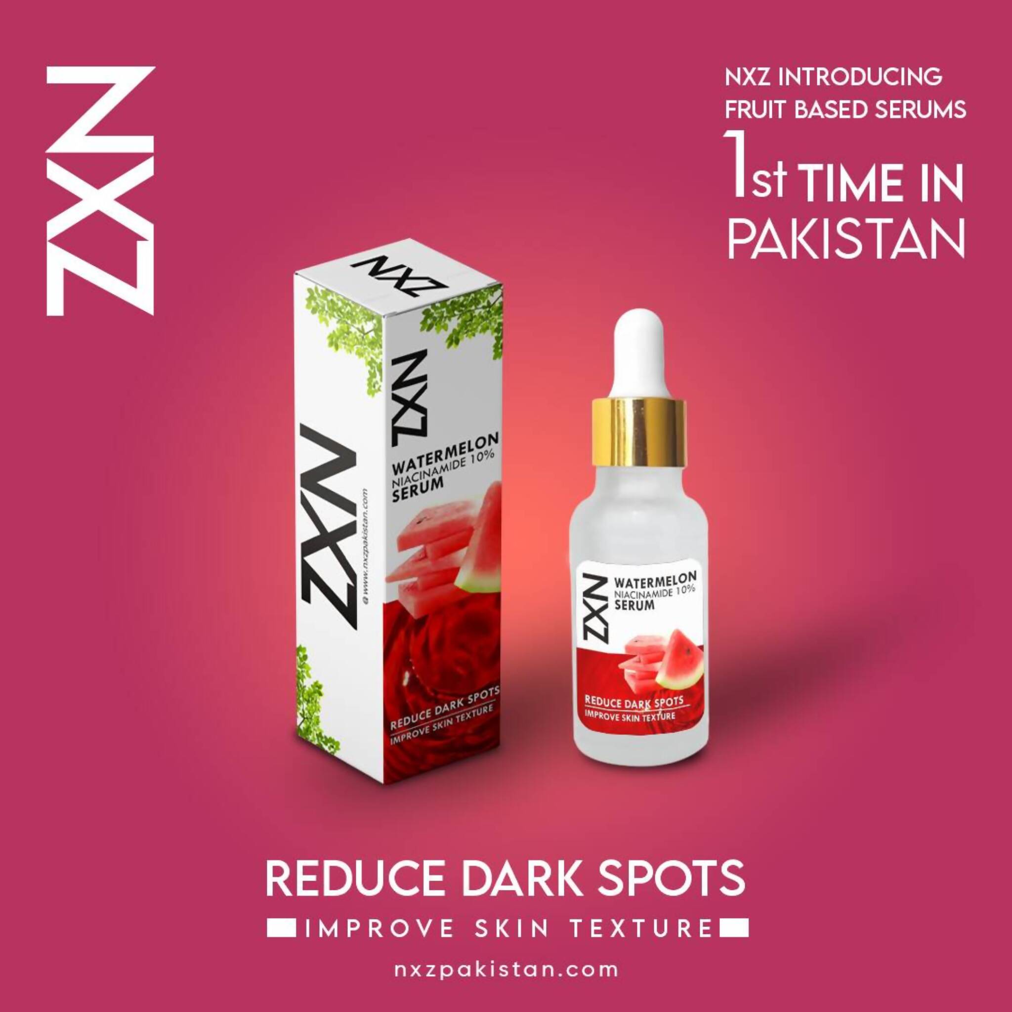 NXZ Watermelon Niacinamide 10% NiCO B3 Vitamin Face Serum