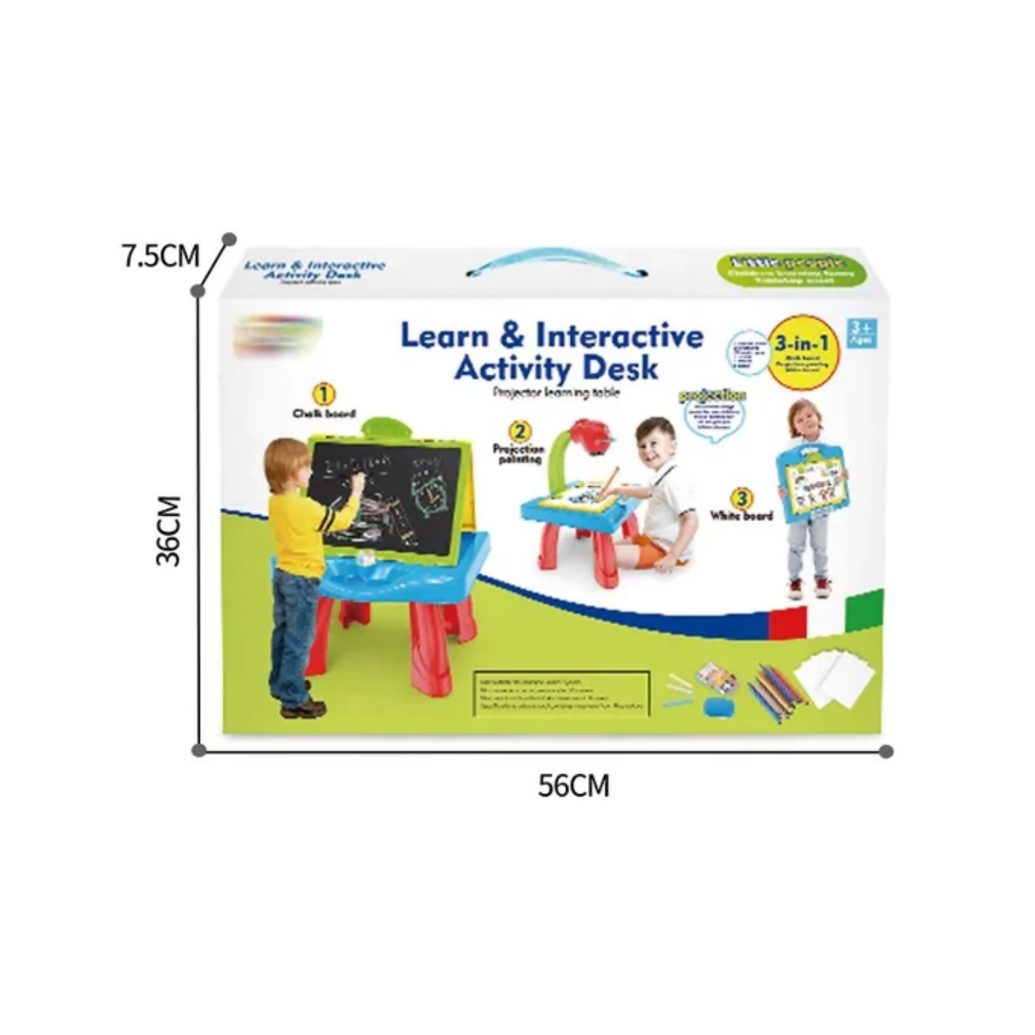 Learning Desk, Chalkboard, Projection Painting, Whiteboard, for Kids'