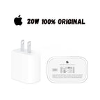 Power Adapter, Fast & Efficient Charging, Apple 20W USB C with Cable