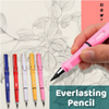 Pencil with Eraser, Eternal Positive Posture, No Sharpening, Openable Pen Tube