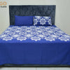 Bed Sheet, Experience Comfort in Ocean Blue: T-200 Cotton