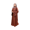 Abaya, Lace Detailing, Round Neck with Button-Through Opening, for Women
