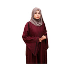 Abaya, Lace Detailing, Round Neck with Button-Through Opening, for Women