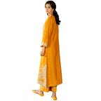 Suit, Mustard Embroidered 2Pc & Elegant Keyhole Neckline, for Stylish Sophistication