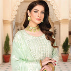 Semi Stitched Crinkle Chiffon Ensemble