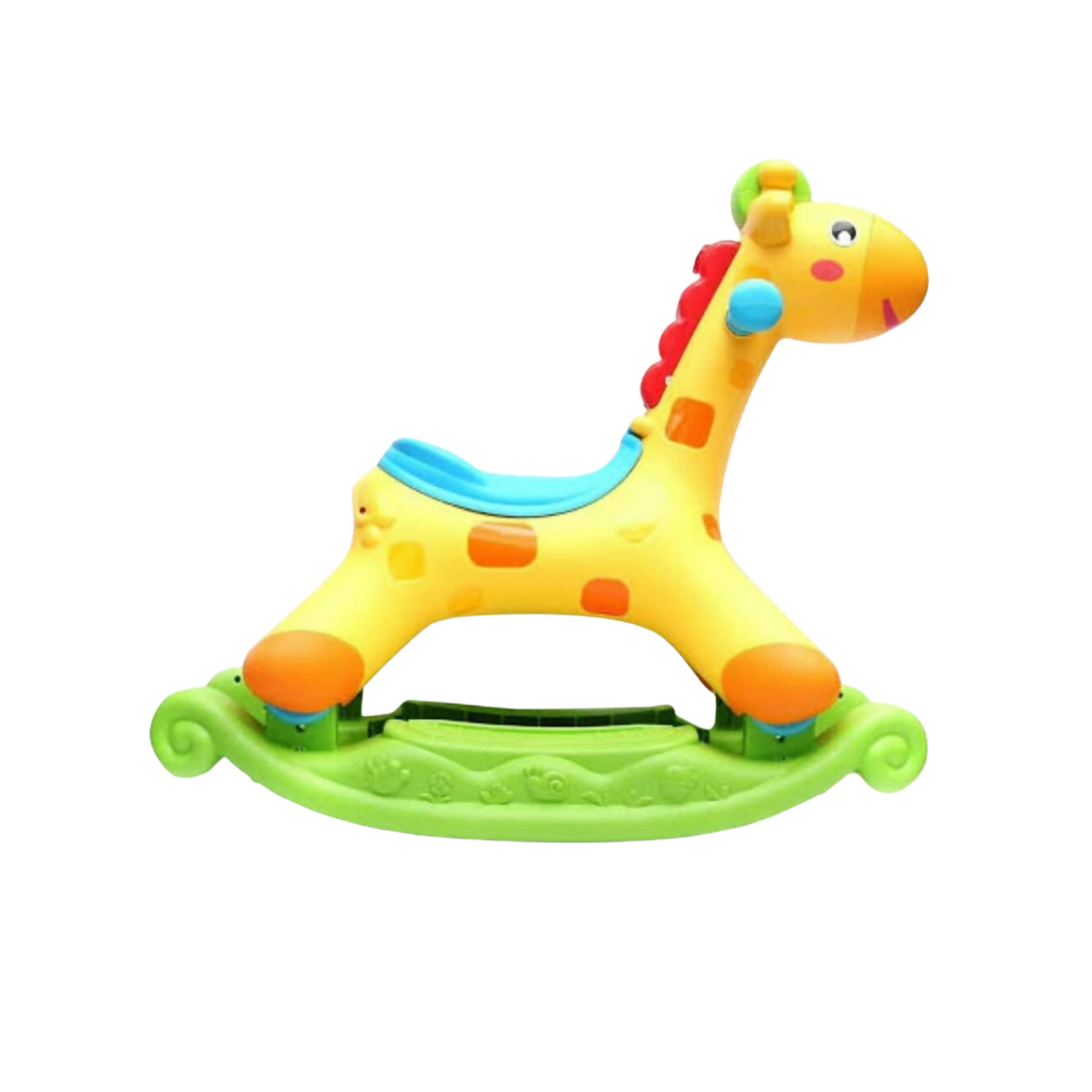 Rocking Riding Giraffe, 2-in-1 Toy with Music & Storage Compartment, for Kids'