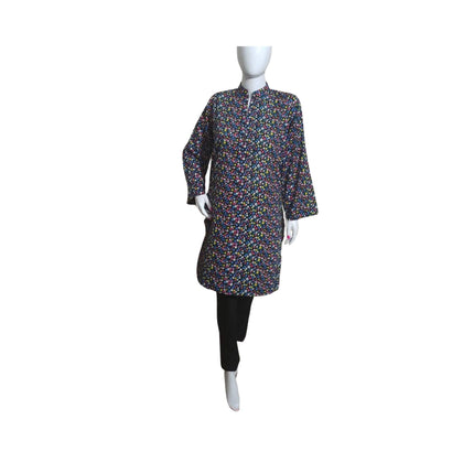 Stitched Suit, Floral Black Lawn Shirt & High-Quality, Lightweight Fabric, for Women