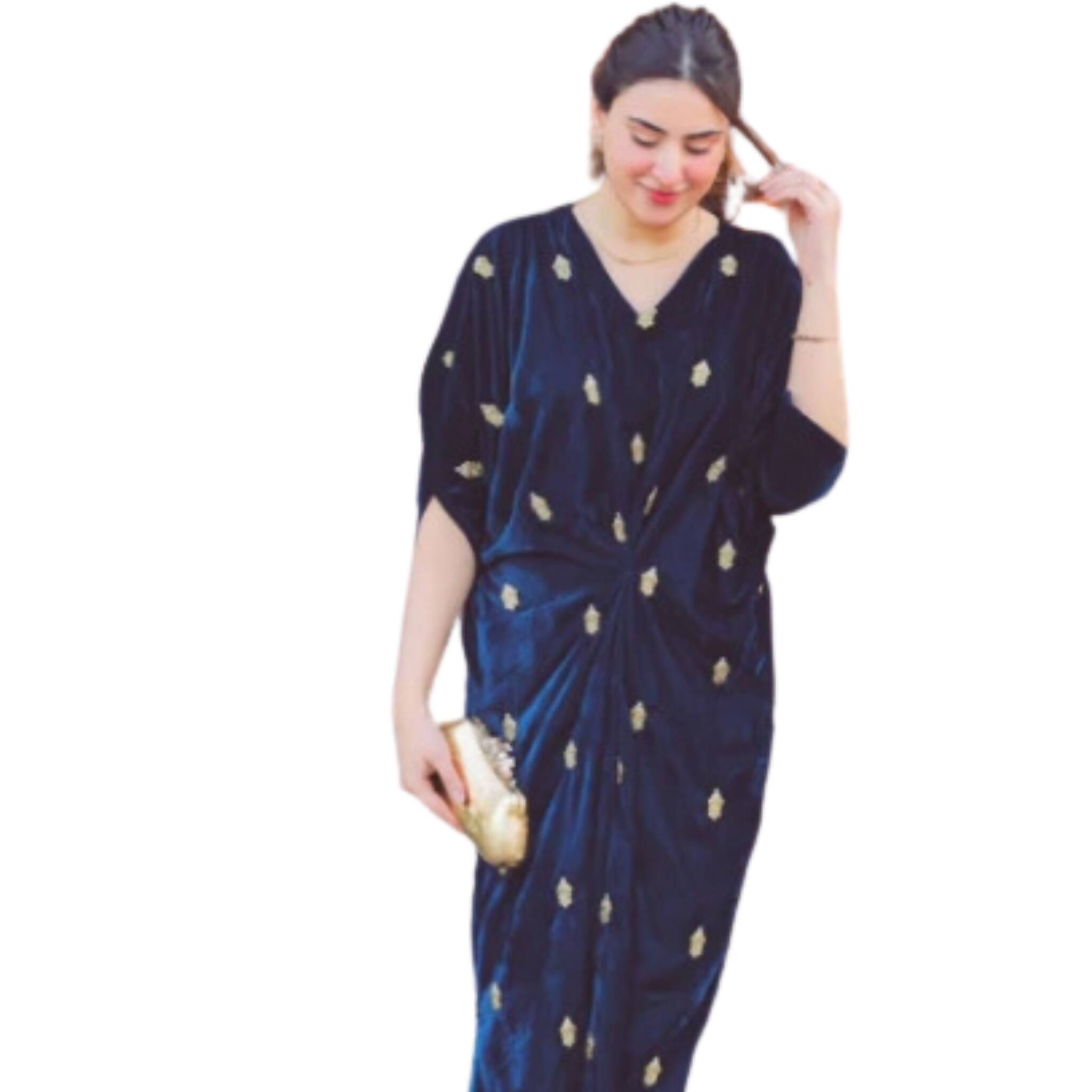 Kaftan, Teal Moose Elaheh Velvet Elegance & Redefined, for Women