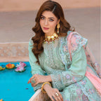 Semi Stitched Crinkle Chiffon Ensemble