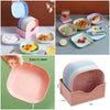 Plastic Plates With Stand Set Of 10, for Indoor & Outdoor Use