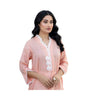 Shirt, Contemporary One-Piece Cotton Lawn with Delicate Lace & 3D Floral Embellishments