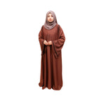 Abaya, Lace Detailing, Round Neck with Button-Through Opening, for Women