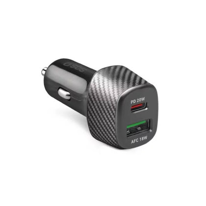 Car Charger, 2 ports (Type C & USB) Output Above 2.4A with Presentable Packaging
