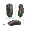 Mouse, Redragon M711 Cobra, 16.8M RGB, 10,000 DPI, 7 Buttons & Comfort Grip
