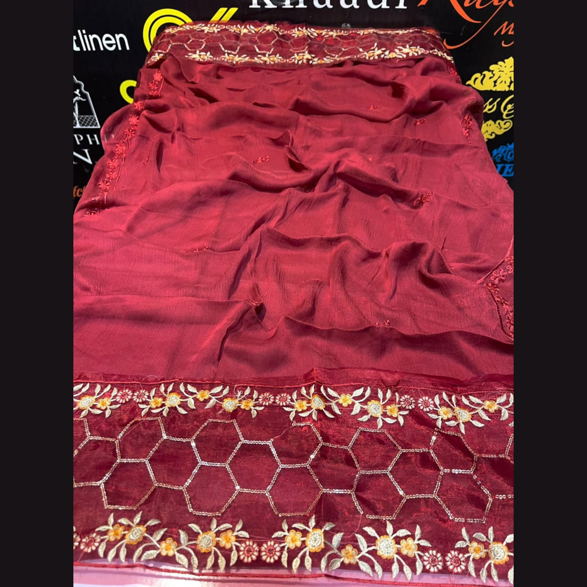 Unstitched Suit, Front Showcases Full Heavy Embroidery Work, for Women