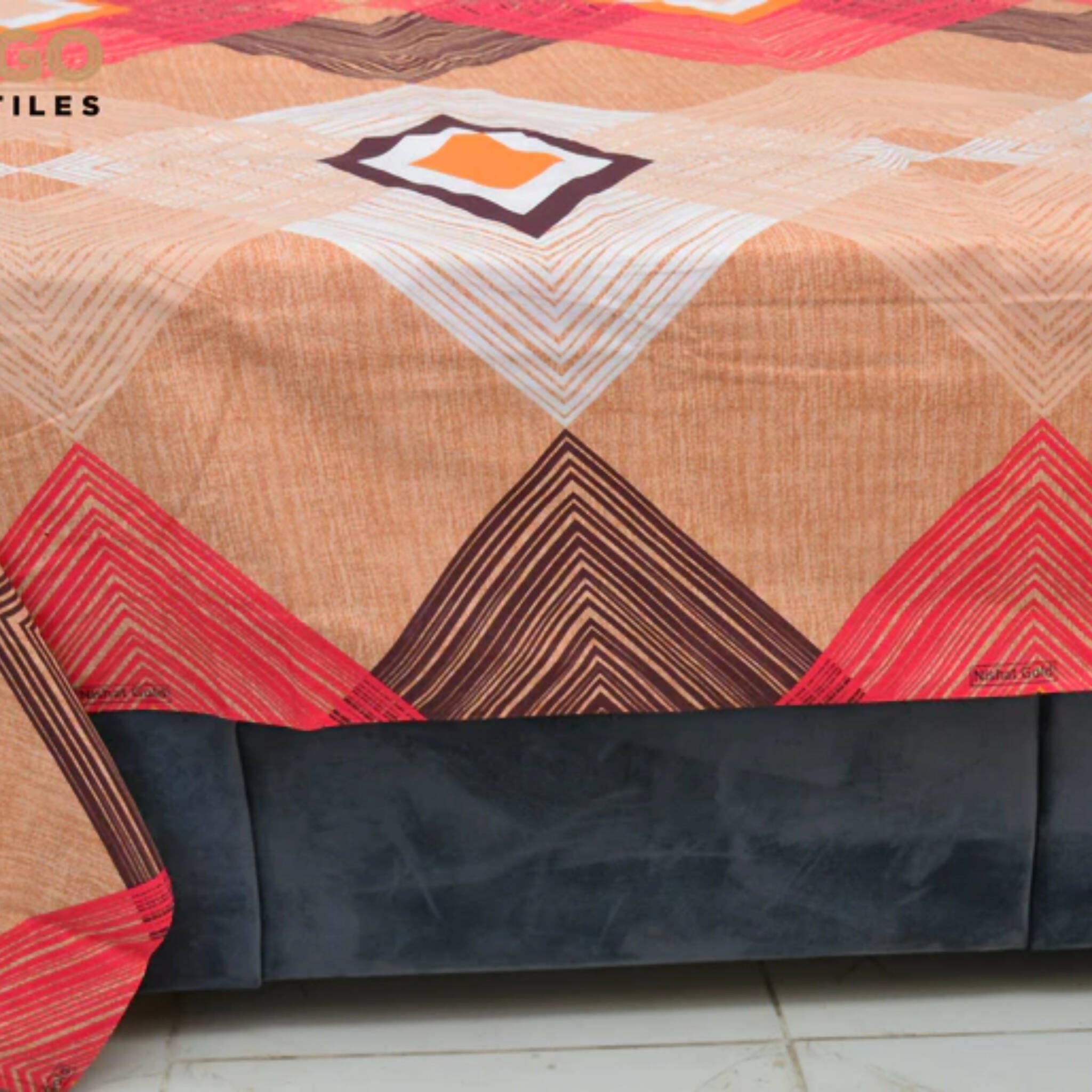 Bedsheet, Diamond-inspired Sophistication, Square Polycotton