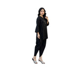 Stitched Suit, 2-Piece Cotton Lawn Set with Delicate Lace Detailing & Golden Buttons