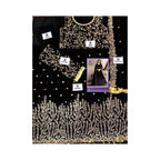 Unstitched Suit, Elegant Chiffon & Malai Ensemble, Zari & Sequins Embroidery