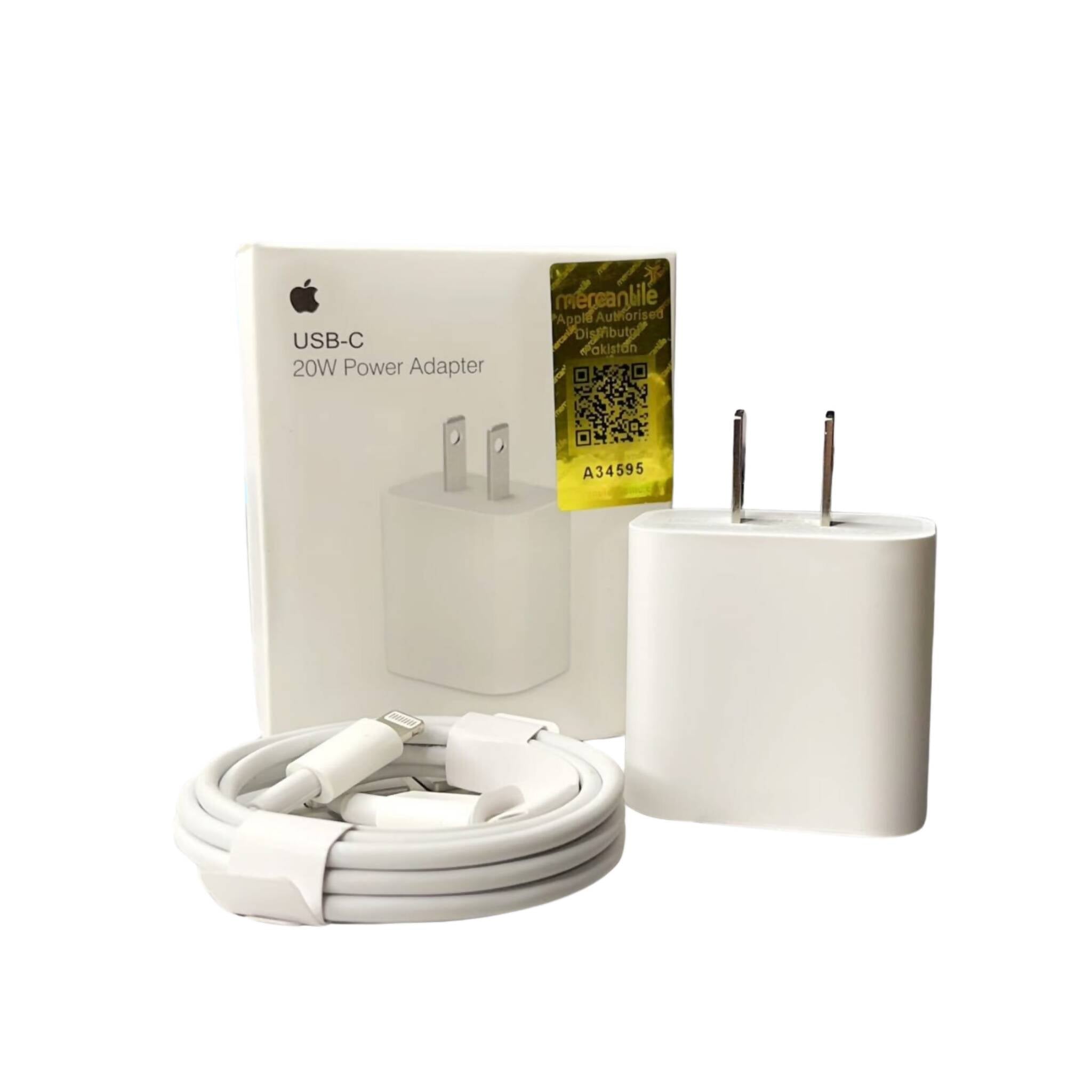 Power Adapter, Fast & Efficient Charging, Apple 20W USB C with Cable
