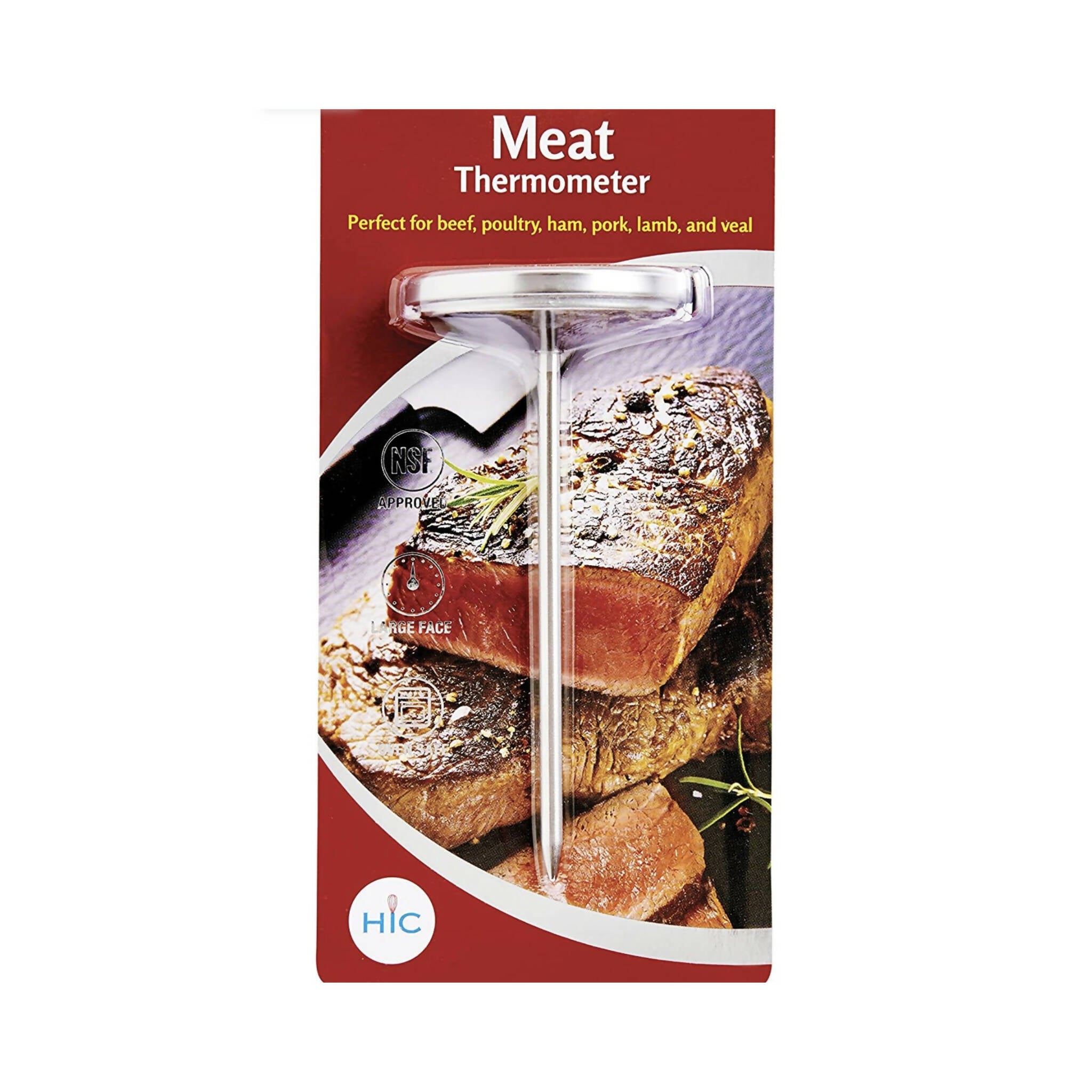 Roasting Thermometer, Large & Easy-Read, for Meat and Poultry
