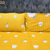 Bed Sheet, Revitalize your bedroom with the T-200 Yellow Lotus Cotton