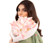 3 Piece Suit, Green Breathable Elegance in Fine Lawn & Cambric Cotton