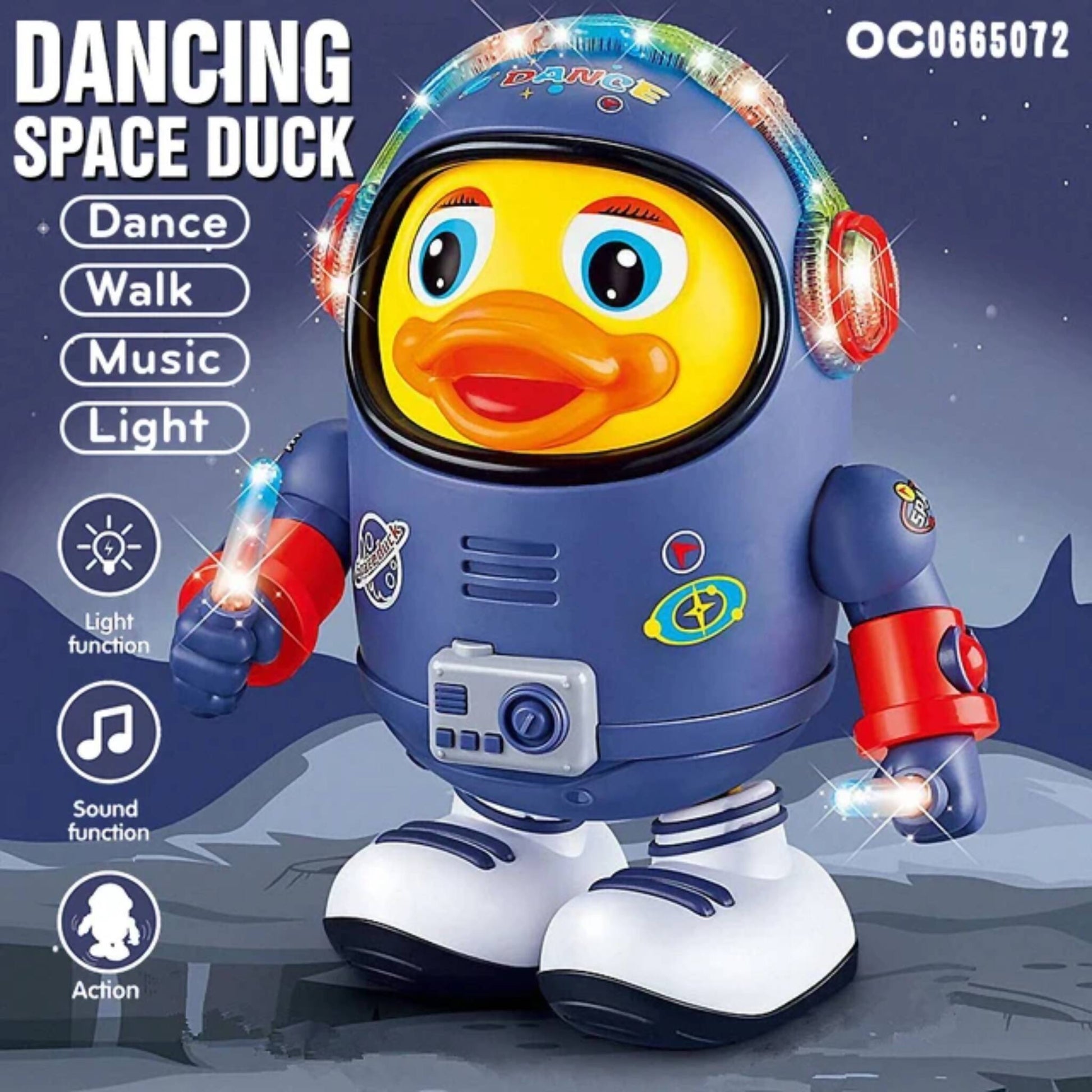 Space Dancing Duck, Musical Action with Flashing Lights, for Kids'