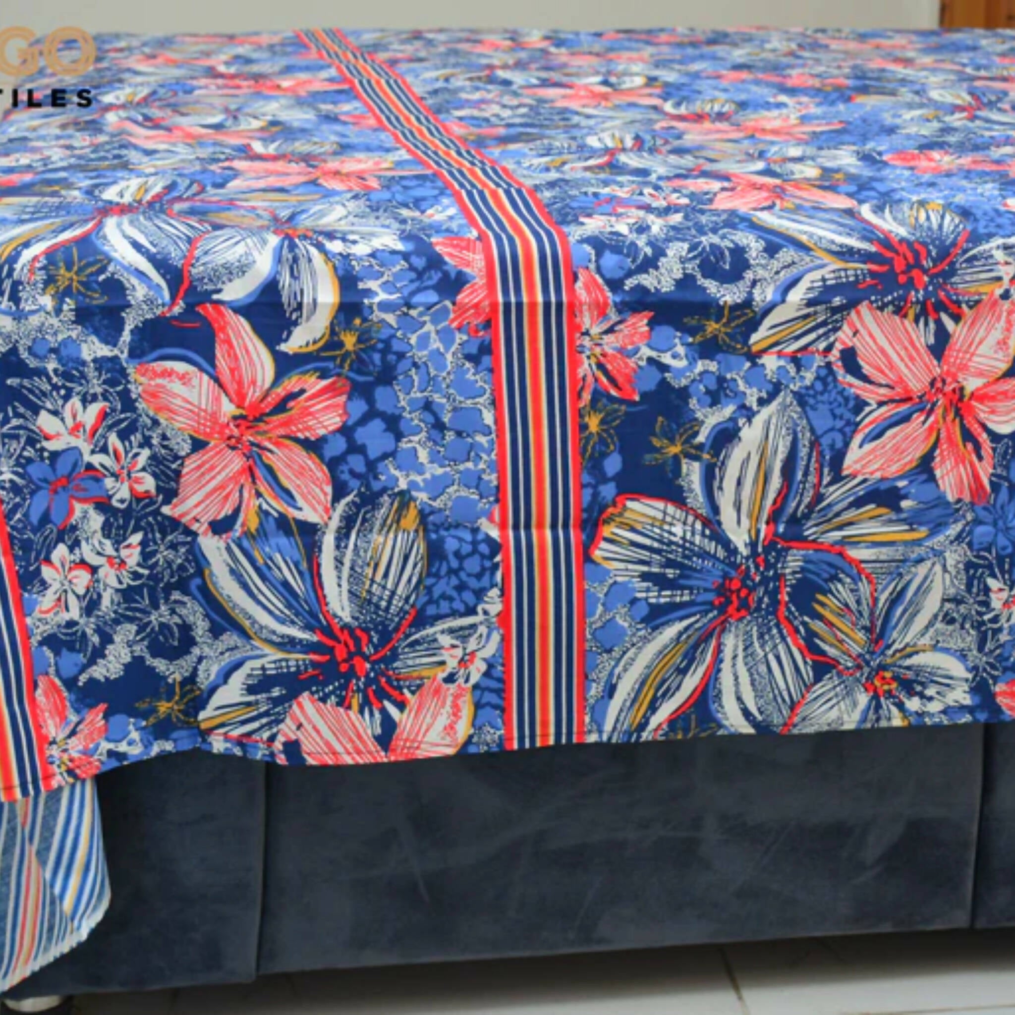 Bed Sheet, Floral Elegance, Purple Polycotton