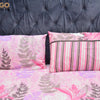 Bedsheet, Elegant Comfort, Cream Floral Polycotton